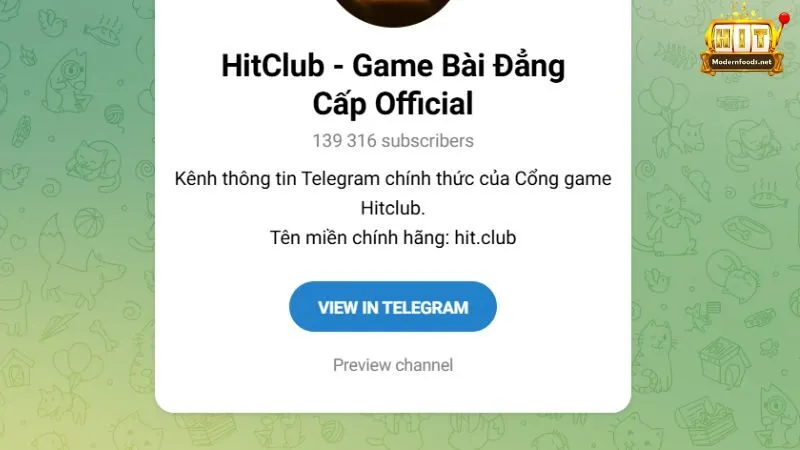 Liên hệ Telegram Hitclub